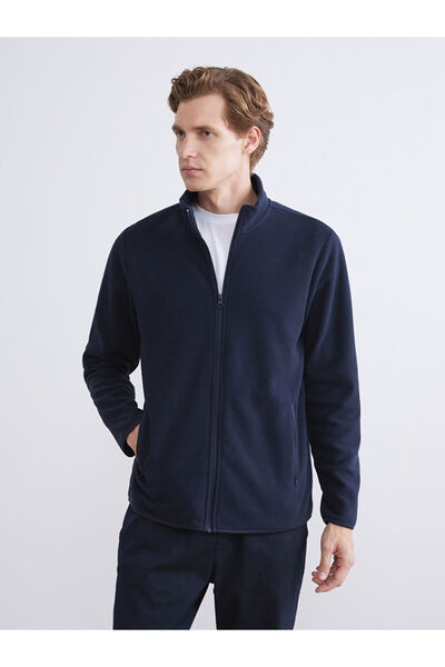 LC Waikiki Hanorac pentru bărbați cu mânecă lungă din lână, cu fermoar, Özmar...