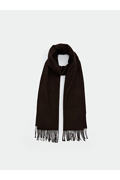 LC Waikiki Eșarfă scurtă maro cu ciucuri pentru bărbați