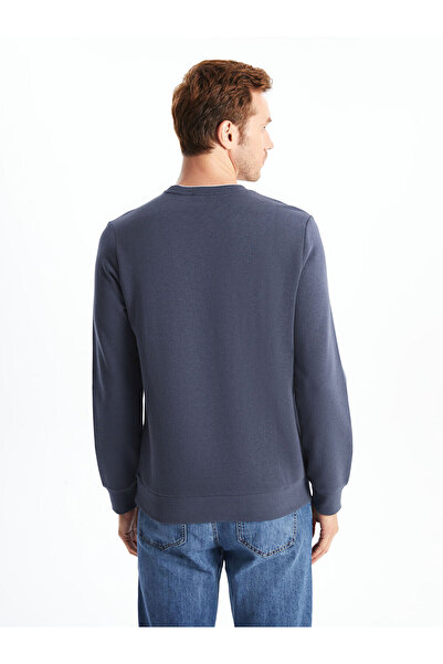 LC Waikiki New Season Crew Neck Printed Men's Thick Sweatshirt