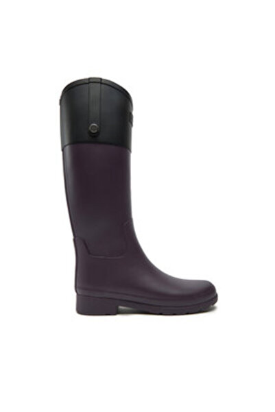 Hunter Γυναικείες Μπότες Wellington μωβ HUNTER-HFRW0008251 PLUM PERFECT/ΜΑΥΡΟ