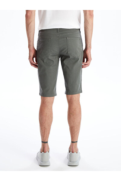 LC Waikiki Men's Slim Fit Gabardine Bermuda Shorts - Basic