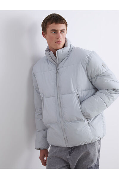 LC Waikiki Palton puf pentru bărbați cu guler stand standard Mold