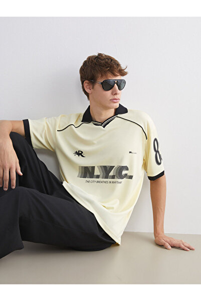 LC Waikiki تي شيرت رجالي مطبوع برقبة بولو من Vizyon New Season