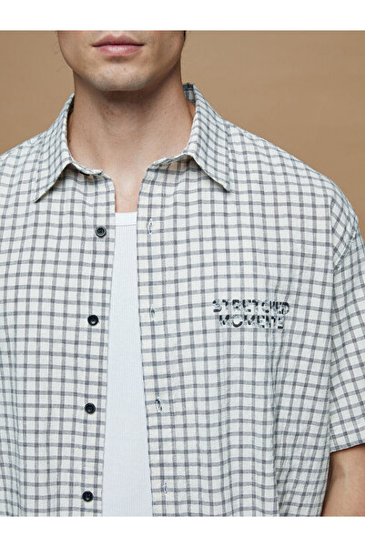 LC Waikiki Ανδρικό καρό πουκάμισο με κοντό μανίκι Peak New Season