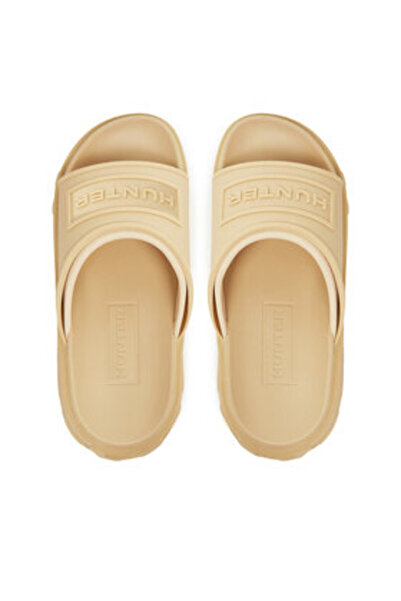 Hunter Γυναικείες σαγιονάρες μπεζ HUNTER-HFRU0007251 GRAVEL