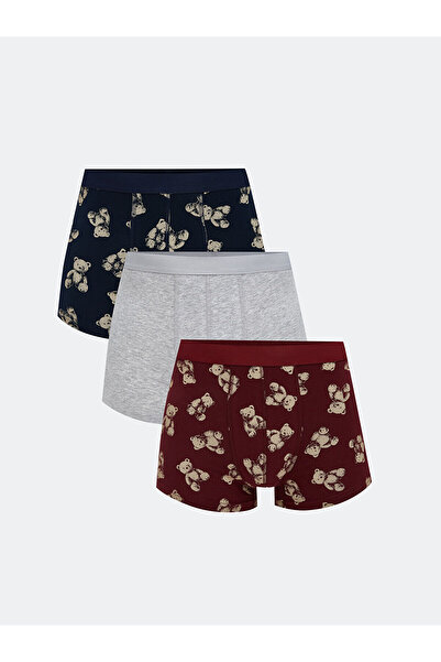 LC Waikiki Vizyon New Season Standard Fit Cotton Flexible Men's Boxer 3-Pack