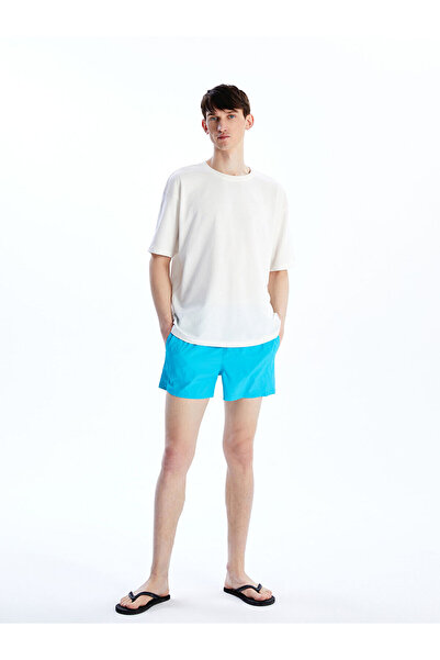 LC Waikiki Ανδρικό μαγιό τυρκουάζ κοντό μήκους βασικό σχήμα