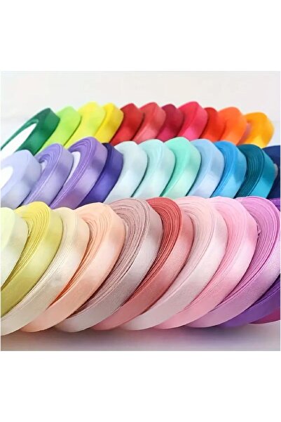 Rosymoment مجموعة من 20 لفة من شريط الساتان - عرض 1.3 سم × 25 ياردة لكل لفة -...