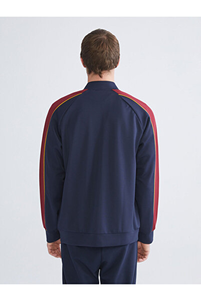 LC Waikiki Peak Yeni Sezon Standart Kalıp Barcelona Baskılı Erkek Taraftar Fermuarlı Sweatshirt