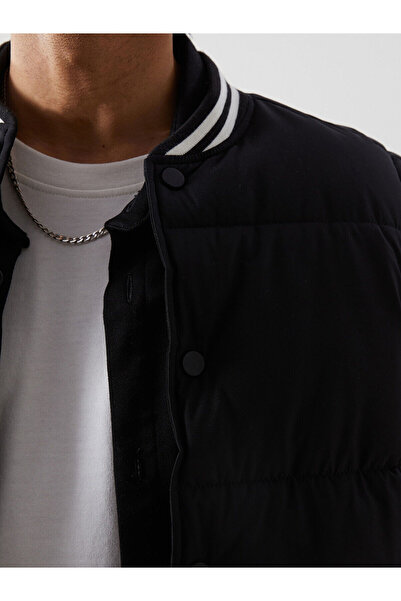 LC Waikiki Мъжки пухен елек със стандартна яка и колежански кройки