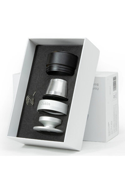 Outin Set of 5 Nano Basket Plus double espresso accessories, Stainless steel, BPA free, Black