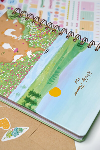 Matt Notebook 2026 Yılı A5 Haftalık Ajanda Spiralli 15x21 cm - 12 Aylık - Motivasyon Sayfalı Manzara