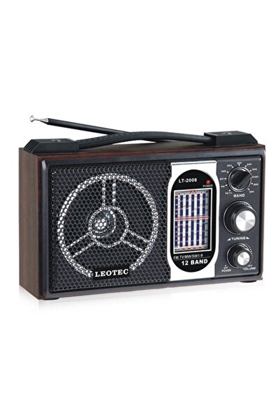 leotec Radio portabil cu 11 benzi, model retro, alimentare la priza 220v