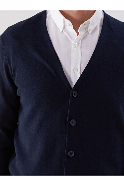 LC Waikiki New Season Standard Fit V-Neck Men's Knitwear Cardigan