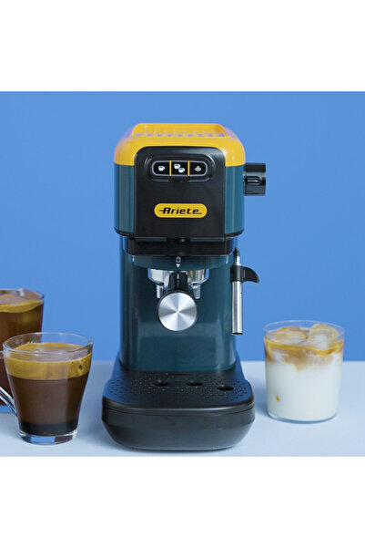 ARIETE Coffee machine ESPRESSO COLOR 1399/16, 1300W, 15 bar, 1.1 l, Ground and ESE, Yellow