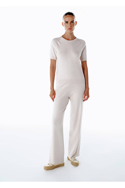 Knitss Natural Merino Wool Blend Knitwear Trousers