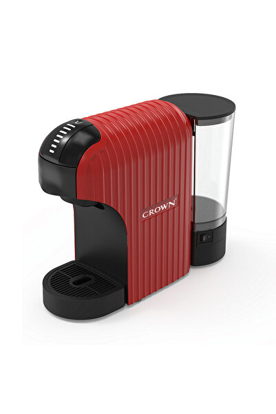 Crown Espresso machine 7in1 CCM-1532R, 1400 W, 20bar, 0.9l, 7adapter, LED, Length control, Red/black