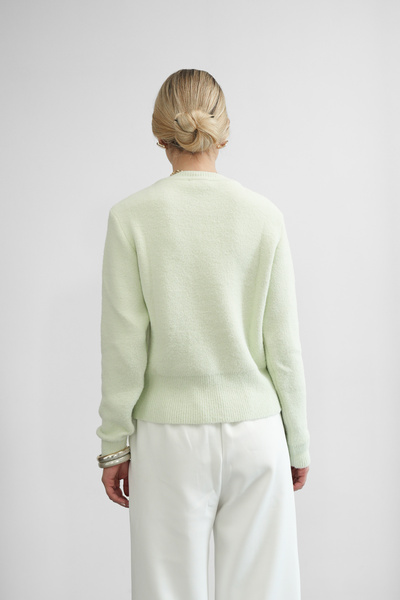 Molly Nelly Women's Pastel Color Buttoned Soft Knit Cardigan