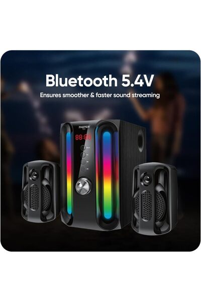 Faster Theater Core-E29 2.1 Channel Wired Speaker System- 45W Subwoofer with 2 Speakers Bluetooth 5.