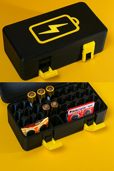 BellisiaHome Akıllı Pil Düzenleyici ve Saklama Kutusu – Çok Bölmeli, Taşınabilir, Dayanıklı