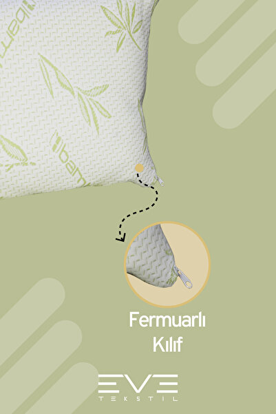 Eve Tekstil 4 Pieces Bamboo Zippered Washable Hotel Luxury Pillowcases 50X70Cm