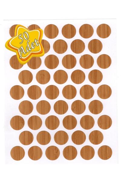 Mobilyap Parlak Bambu - Vida Kapatıcı Yapışkanlı Vida Tapası Tıpası Kapağı Vi...
