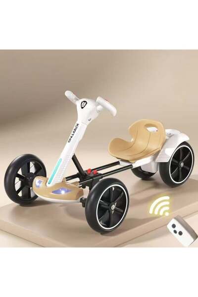 Generic دراجة كهربائية صغيرة للأطفال مزودة بإضاءة LED وجهاز تحكم عن بعد - أني...