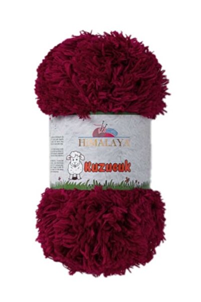 Himalaya Kuzucuk 200Gr 75616 Burgundy Hand Knitting Yarn - Fluffy Sweater, Vest Knitting Yarn