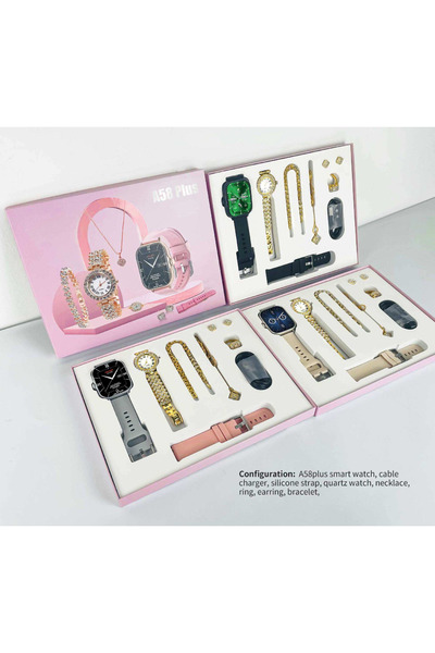 Generic Luxury Smartwatch Gift Set for Women | Jewelry & Extra Strap