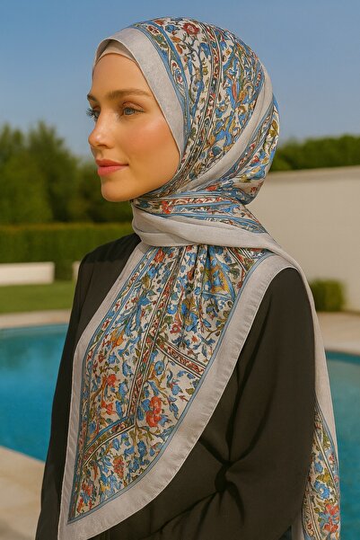 VIEN POLO سلسلة شال قطني ناعم منقوشة من سلسلة إبرو