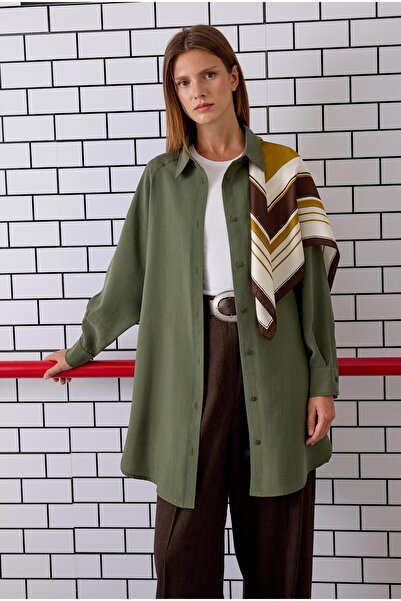 HEQA Реглан Кол Базова Сорочка Лісовий Зелений