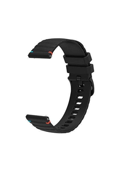 eR D L Curea din silicon compatibilă cu Huawei GT 4, 46mm, lățime curea 22mm, neagră,