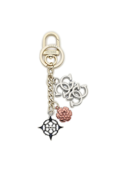 Guess Gold Keyring with Peony Pendants