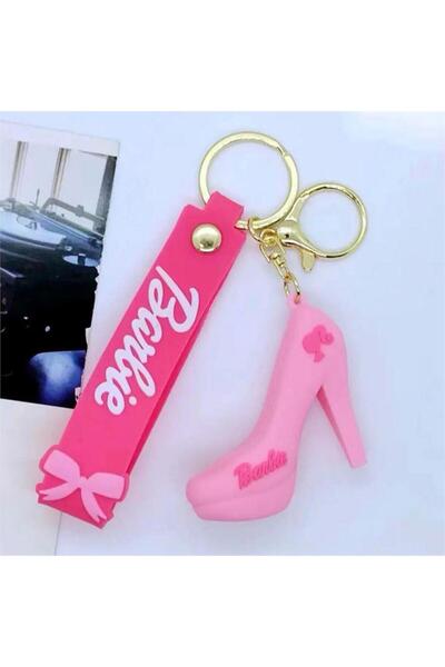 Köstebek سلسلة مفاتيح من السيليكون للأحذية ذات الكعب العالي باللون الوردي