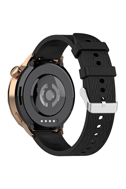 eR D L Curea universală de ceas din silicon, lățime 18 mm, neagră,