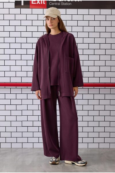 HEQA Knitted Modal Sweat Burgundy
