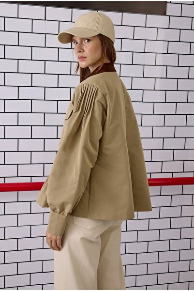 HEQA Нервова канвасна куртка світло-бірюзова