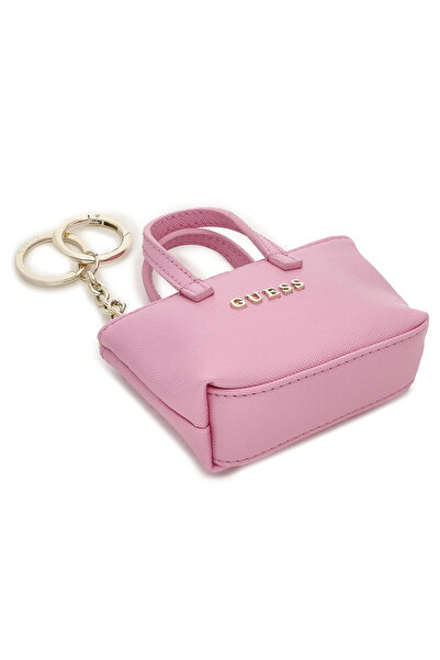 Guess Saffiano leather Saffiano leather key ring Yellow details