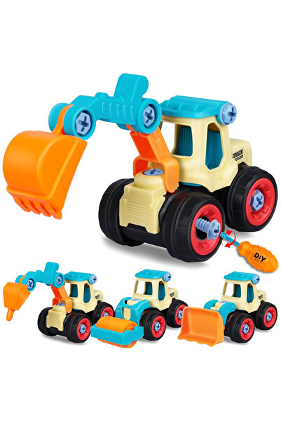 RCO Set 4 utilaje demontabile de constructie + surubelnita, 106 piese, jucari...