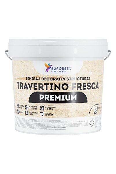 Eurobeta Colors Decorative Plaster Travertino Fresca, anthracite, 2mm, 25kg