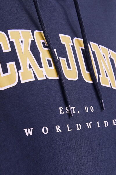 Jack & Jones Φούτερ Caleb - Μεγάλο μέγεθος με τυπωμένο λογότυπο