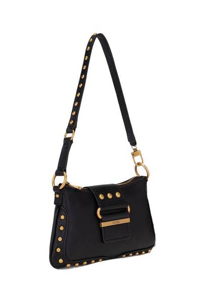 Guess Women's Handbag Greta Black Shoulder with Studs Stylish