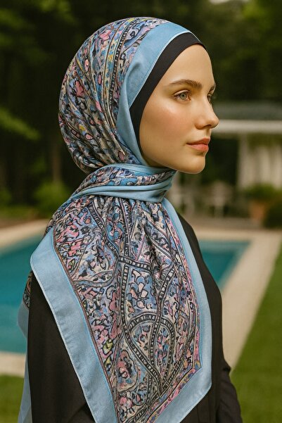 VIEN POLO سلسلة شال قطني ناعم منقوشة من سلسلة إبرو