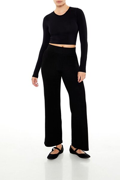 Forever 21 Yüksek Bel Geniş Paça Pantolon
