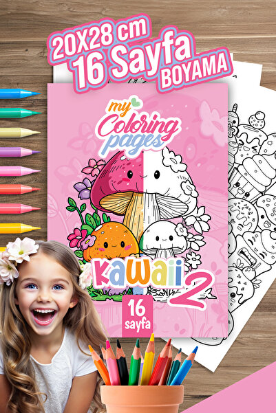 colortouch Kawaii 2 Boyama Sayfaları Yetişkin ve Çocuk Boyama Kitabı
