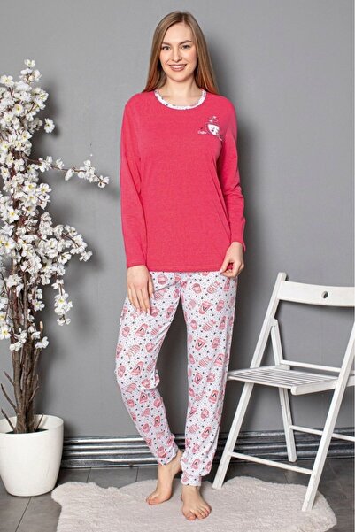 embody Pijama confortabilă din bumbac pentru femei, set cu bluză și pantaloni...