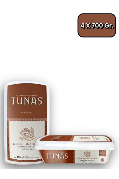 Tunas 4 Pieces of Cocoa Tahini Halva (4X700=2800 Gr)