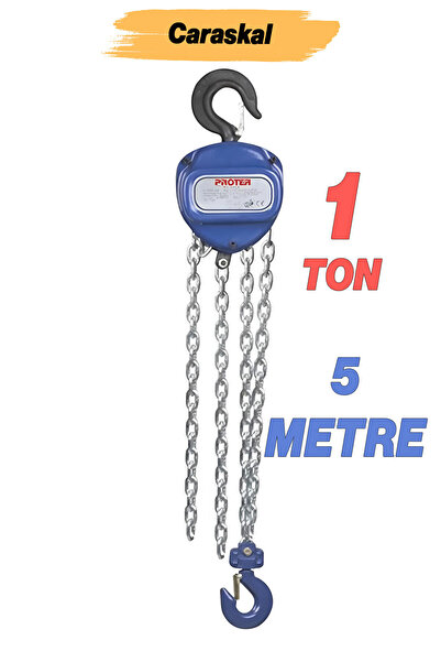 Badem10 Zincirli Caraskal 1 Ton 5 Metre Profesyonel El Vinci Dayanıklı Yük Ka...