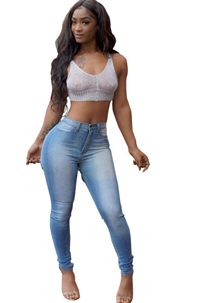 WildFashion Blugi cu aspect prespalat si taieturi la spate B819-411