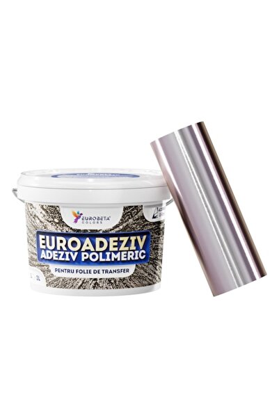 Eurobeta Colors Kit foita de transfer SILVER 25mp + ADEZIV 2L
